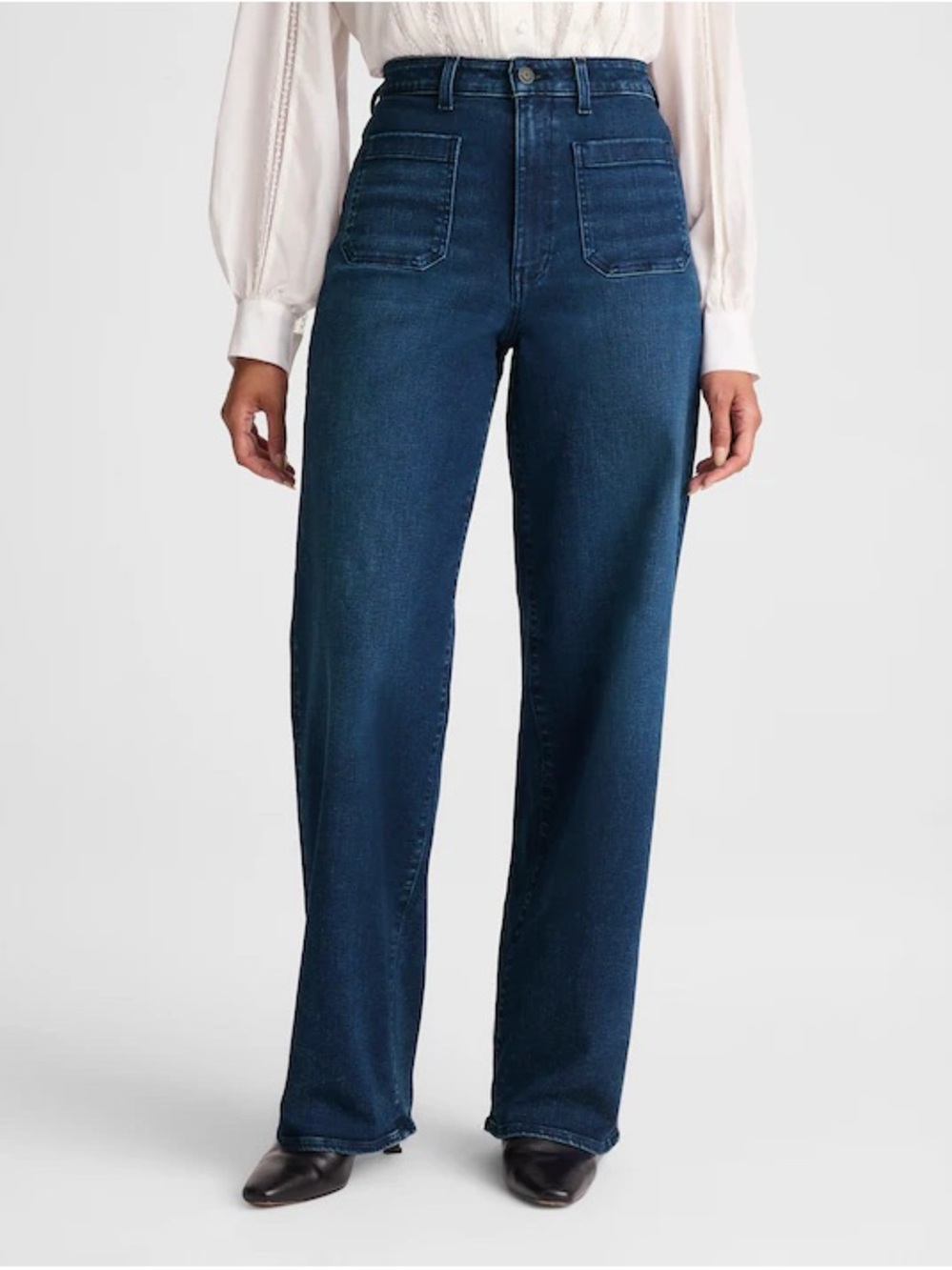 Madewell The Curvy Emmett Wide-Leg Jean In Nighthawk Wash Size 29 NWT